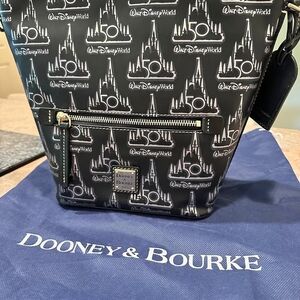 Dooney & Bourke Black Disney World 50th Anniversary Backpack